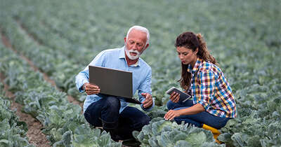 Farmers using technology